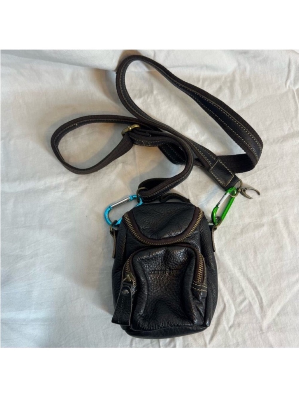 Country hide soft leather mini crossbody bag